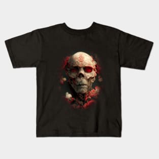 skull and roses, from the garden of death Kids T-Shirt